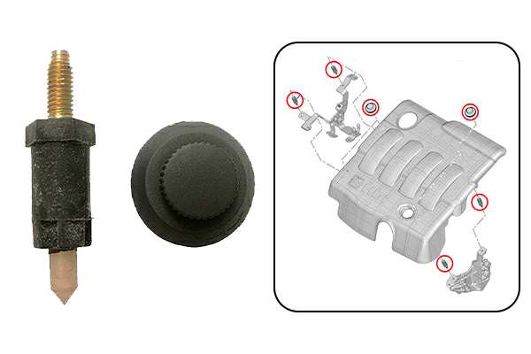 Gummibock für Motorabdeckung